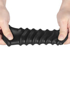 LoveToy - Spiral Knights Ring - Vibrerende Penis Sleeve (Ø 3,7 cm) - Zwart