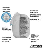 VIBEGGS - Ribs Delight - Vibrerende Masturbatie Sleeve - Wit