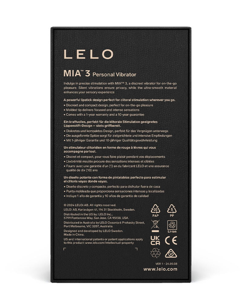 Lelo - Mia 3 - Pucker Up - Paars