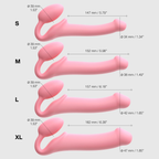 Strap-On-Me - Semi-Realistische Buigbare Strap-On Dildo Maat M - Roze