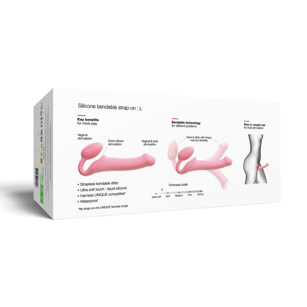 Strap-On-Me - Semi-Realistische Buigbare Strap-On Dildo Maat L - Roze