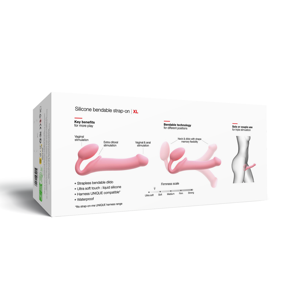 Strap-On-Me - Semi-Realistische Buigbare Strap-On Dildo Maat XL - Roze