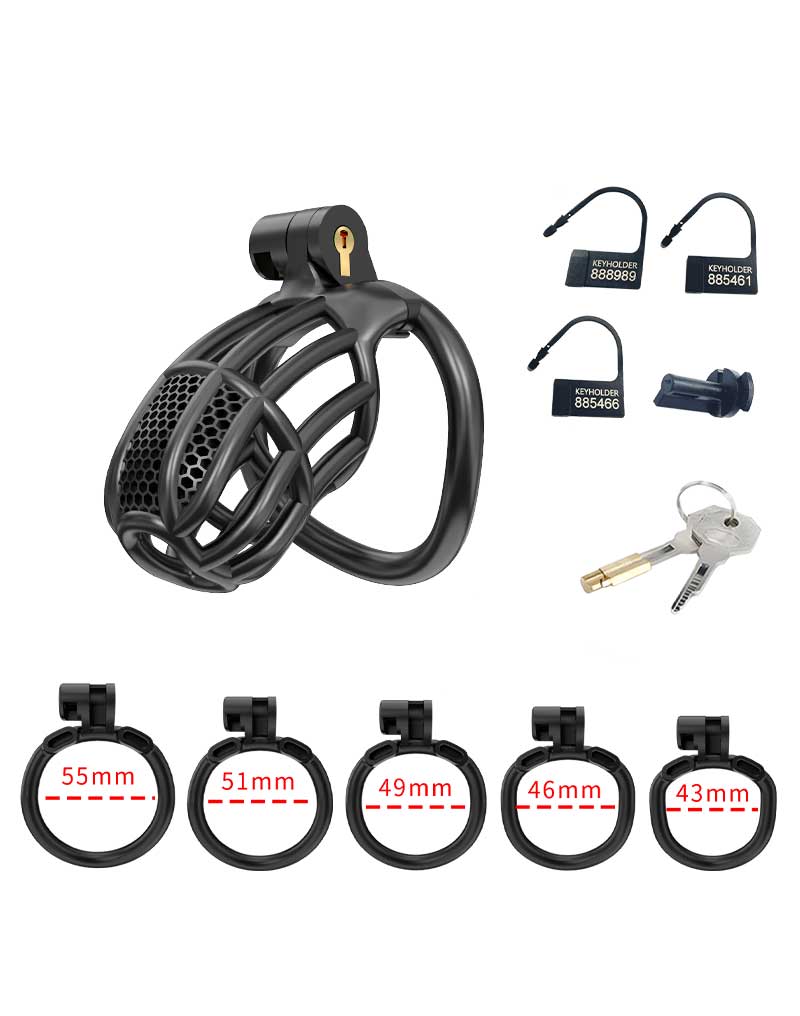 Rimba P-Cage - P-Cage PC06 - Peniskooi Maat M - Zwart