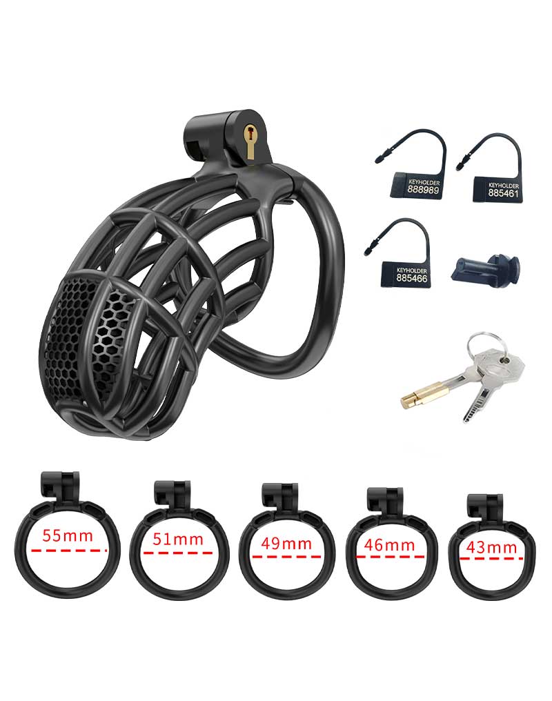 Rimba P-Cage - P-Cage PC06 - Peniskooi Maat L - Zwart