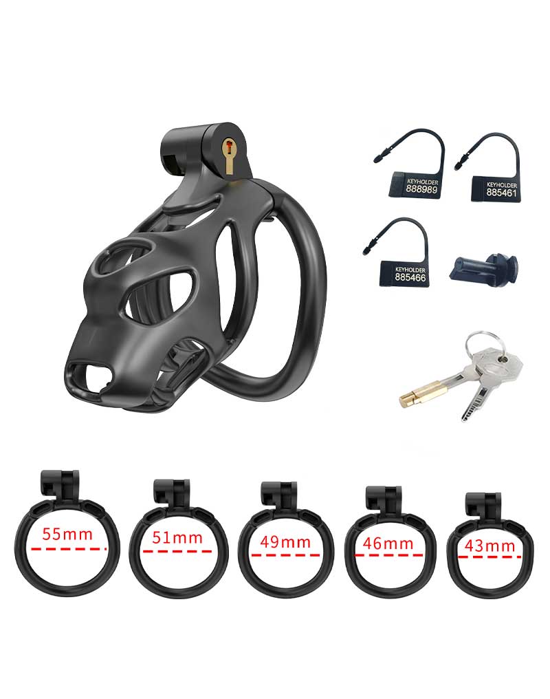 Rimba P-Cage - P-Cage PC07 - Peniskooi Maat S - Zwart