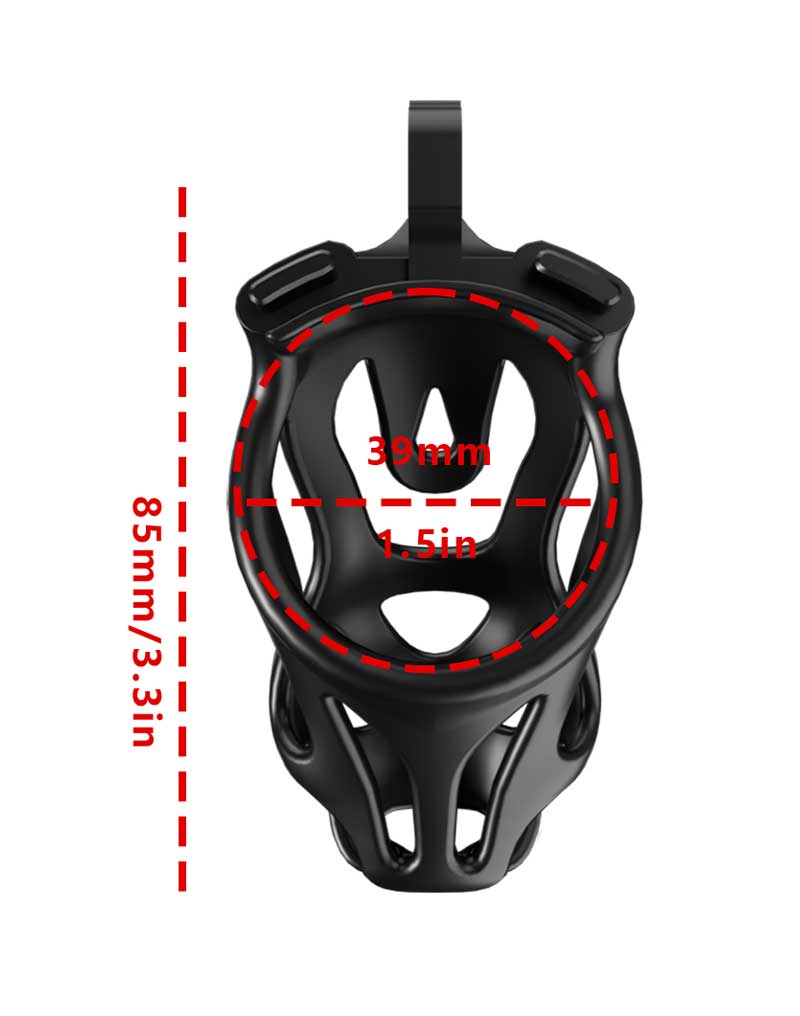 Rimba P-Cage - P-Cage PC07 - Peniskooi Maat M - Zwart