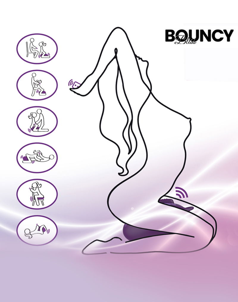 Bouncy Bliss - Classic - Zit-vibrator - Paars