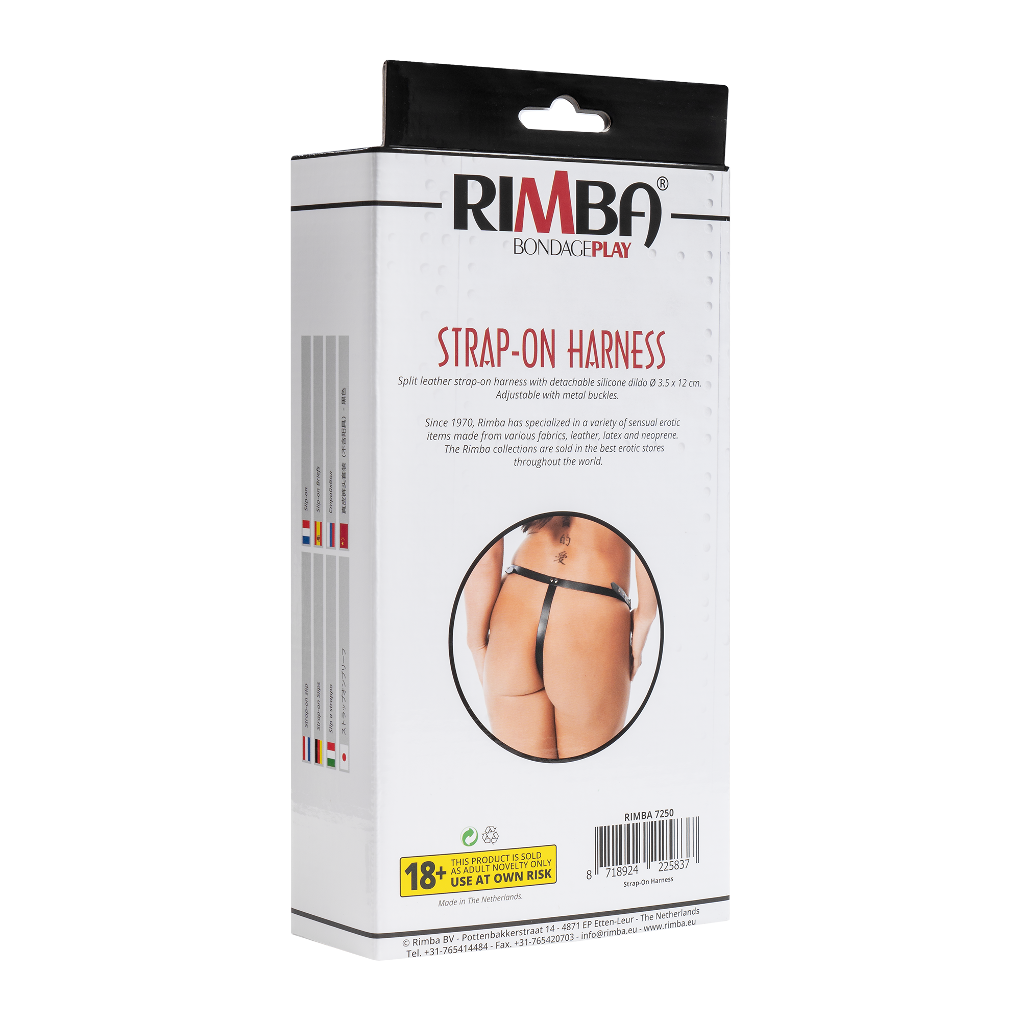 Rimba - Voorbind string met dildo (3.5 x 12 cm)