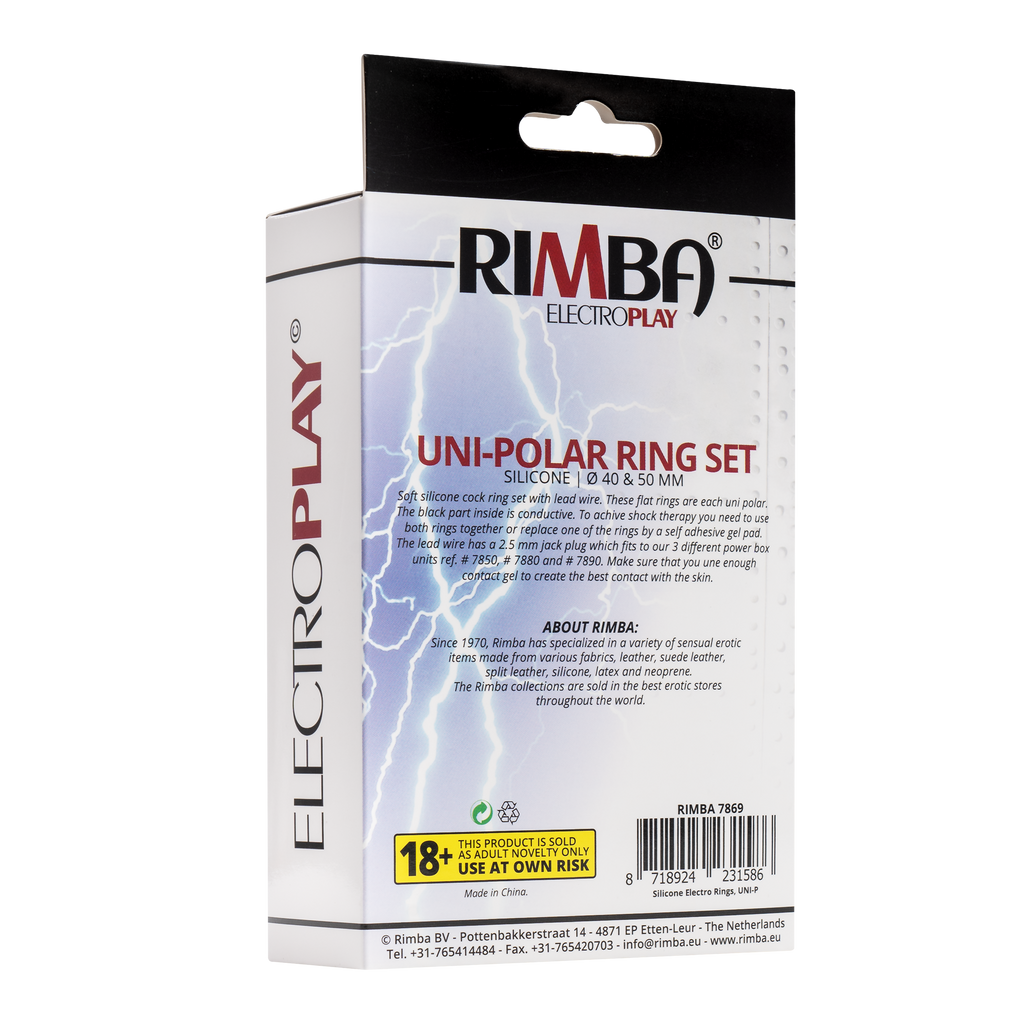 Rimba Electro Sex Siliconen Cock Ringen, uni polair. Plat model