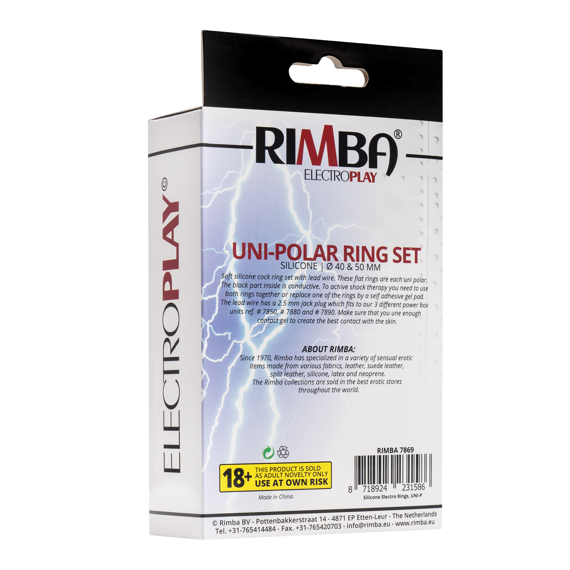 Rimba Electro Sex Siliconen Cock Ringen, uni polair. Plat model