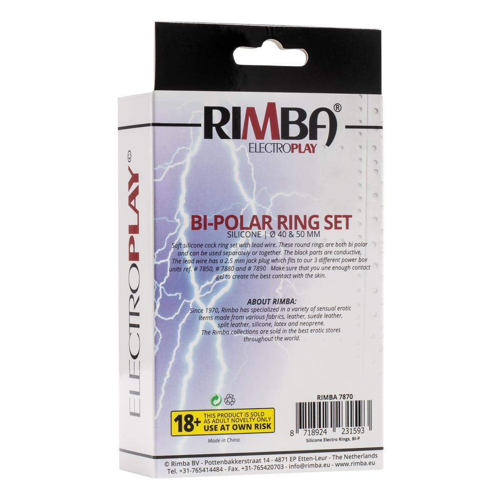 Rimba Electro Sex Siliconen Cock Ringen, bi polair. Rond model