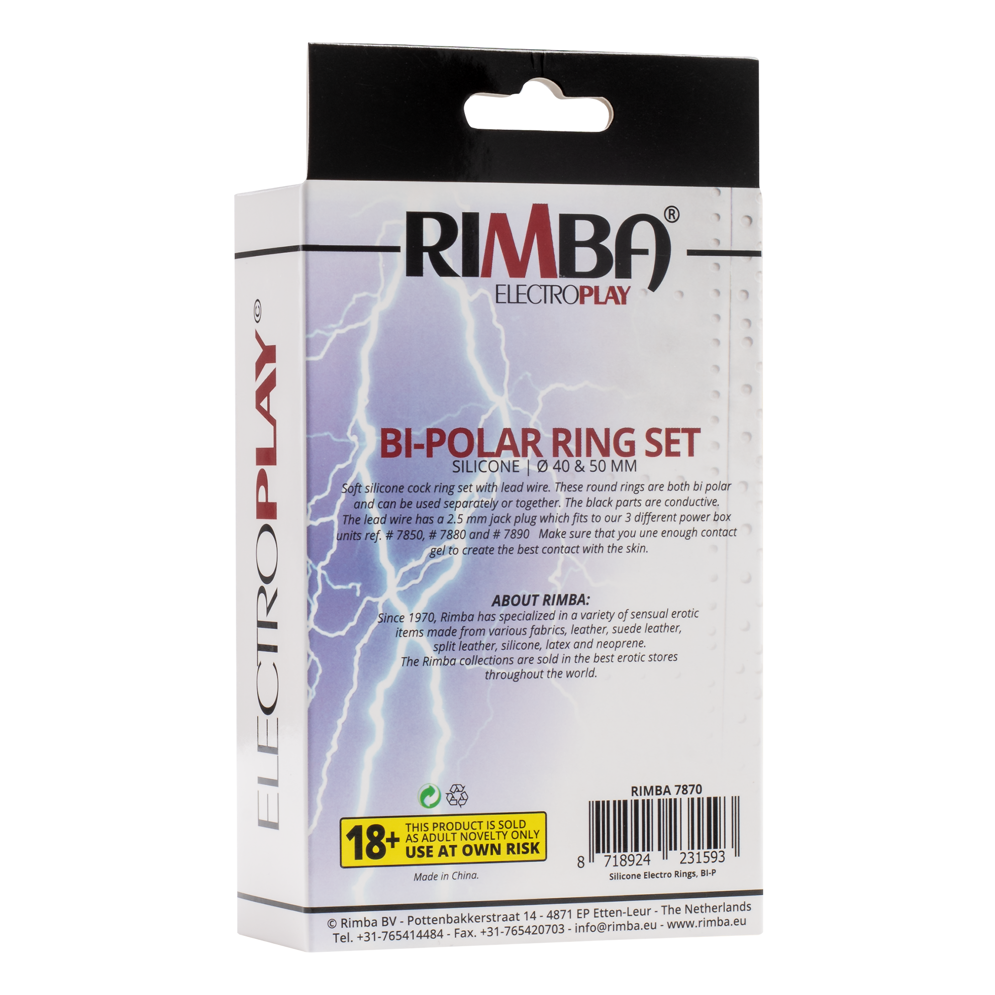 Rimba Electro Sex Siliconen Cock Ringen, bi polair. Rond model