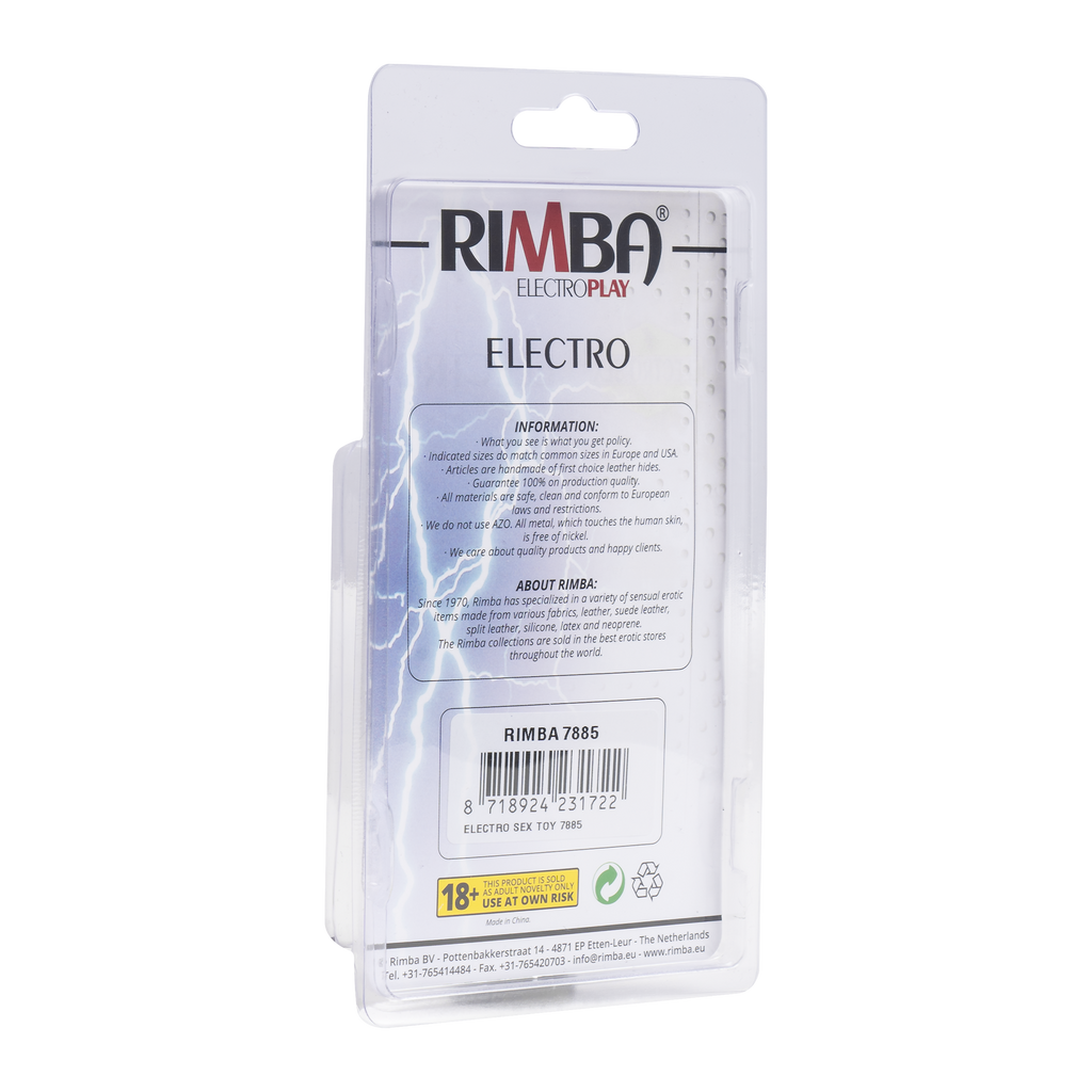 Rimba Electro Sex Lederen penisartikel met elastique,  bi-polair