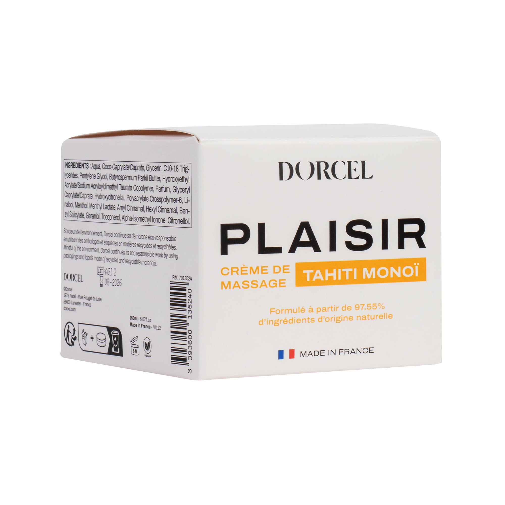 Dorcel - Plaisir - Tahiti Monoï - Massagecrème - 150 ml