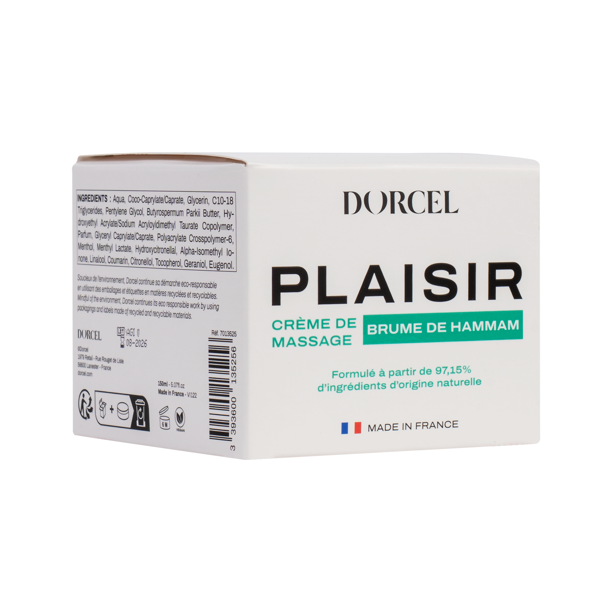 Dorcel - Plaisir - Brume De Hammam - Massagecrème - 150 ml