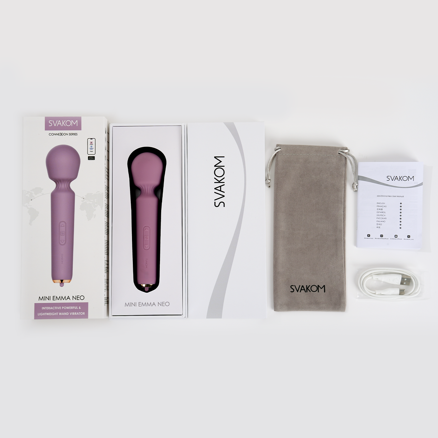 SVAKOM - Mini Emma Neo - Interactieve Compacte Wandvibrator - Roze