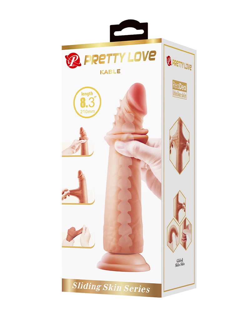 Pretty Love - Kable - Sliding Skin Realistische Dildo 21cm - Licht Bruin