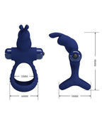 Pretty Love - Luchito - Rabbit Cock Ring - Donkerblauw