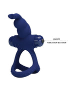 Pretty Love - Luchito - Rabbit Cock Ring - Donkerblauw