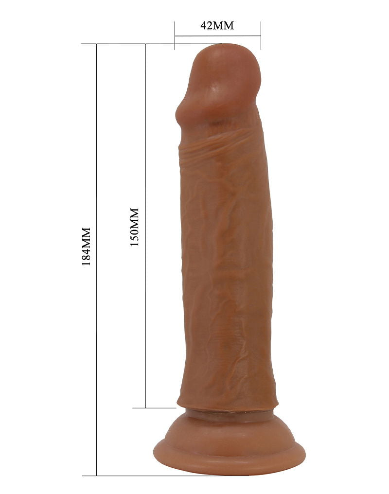 Pretty Love - Quentin - Sliding Skin Realistic Dildo 18,4cm - Bruin