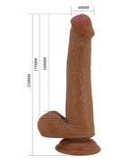 Pretty Love - Tallen - Sliding Skin Realistische Dildo 22cm - Bruin