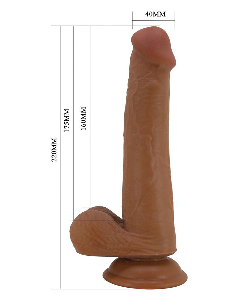 Pretty Love - Tallen - Sliding Skin Realistische Dildo 22cm - Bruin