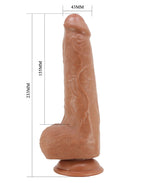 Pretty Love - Draco - Sliding Skin  Realistic Dildo 23,3cm - Bruin