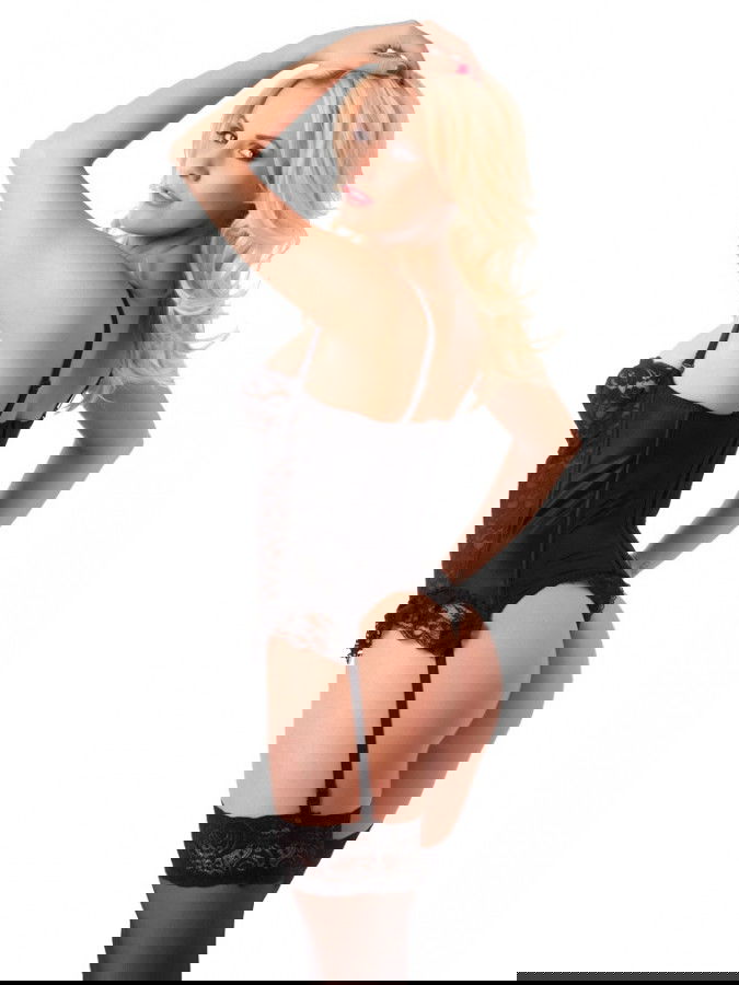 Amorable by Rimba - Corset (3 delig) - Zwart