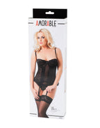 Amorable by Rimba - Corset (3 delig) - Zwart
