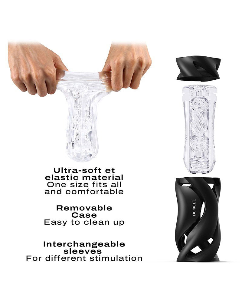 Dorcel - Deep Blow - Masturbator met Sleeve - Zwart