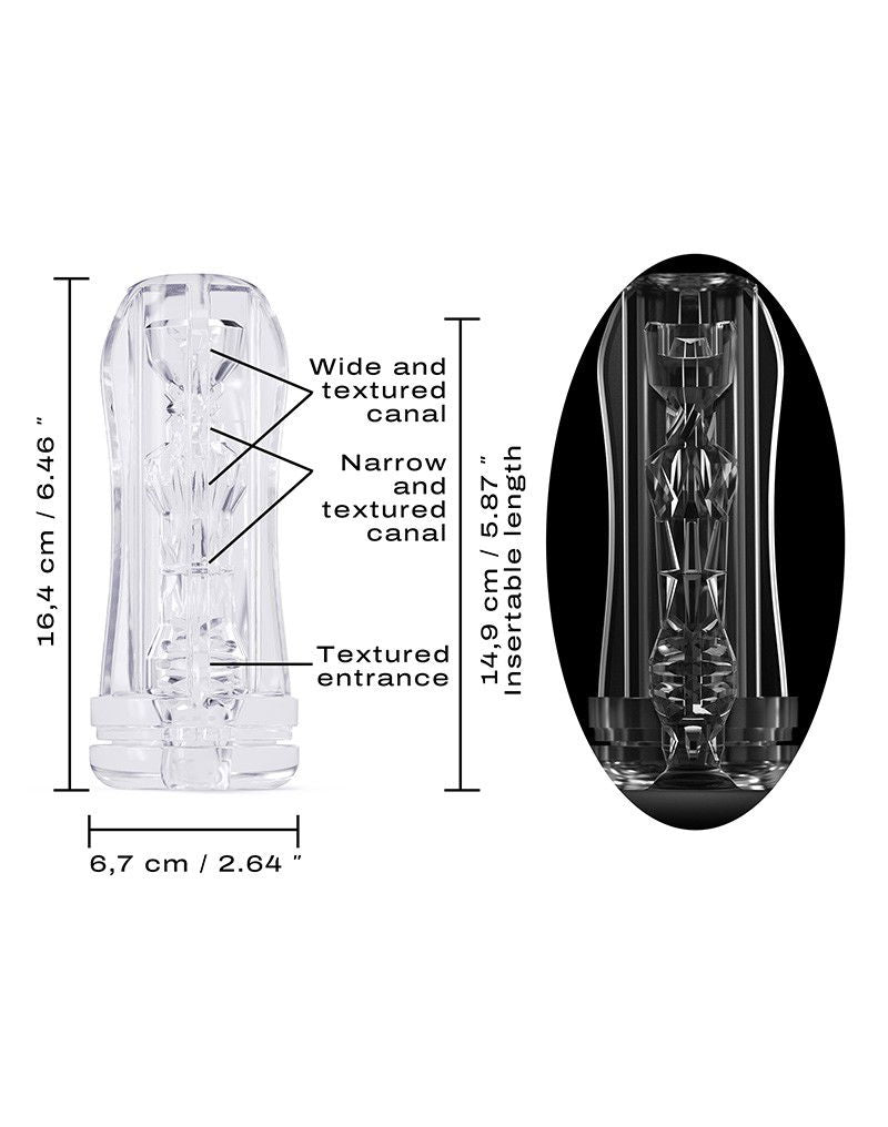 Dorcel - Deep Blow Multi Sensation - Sleeve voor Masturbator - Transparant