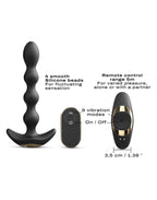 Dorcel - Flexi Balls - Anale Vibrator met Afstandsbediening - Zwart