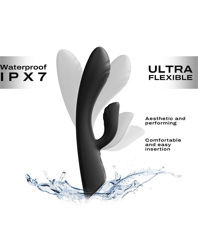 Dorcel - Flexi Rabbit - Verwarmde Rabbit Vibrator - Zwart