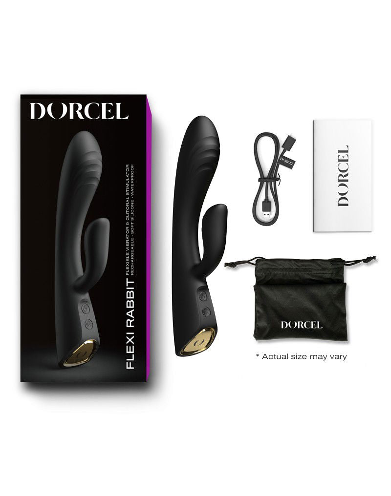 Dorcel - Flexi Rabbit - Verwarmde Rabbit Vibrator - Zwart