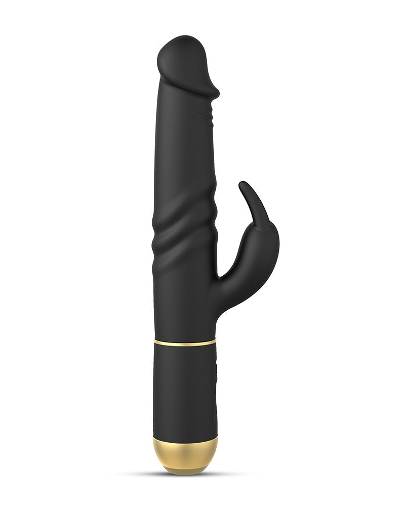 Dorcel - Furious Rabbit 2.0 - Thrusting en Rotating Vibrator - Zwart - 6072523