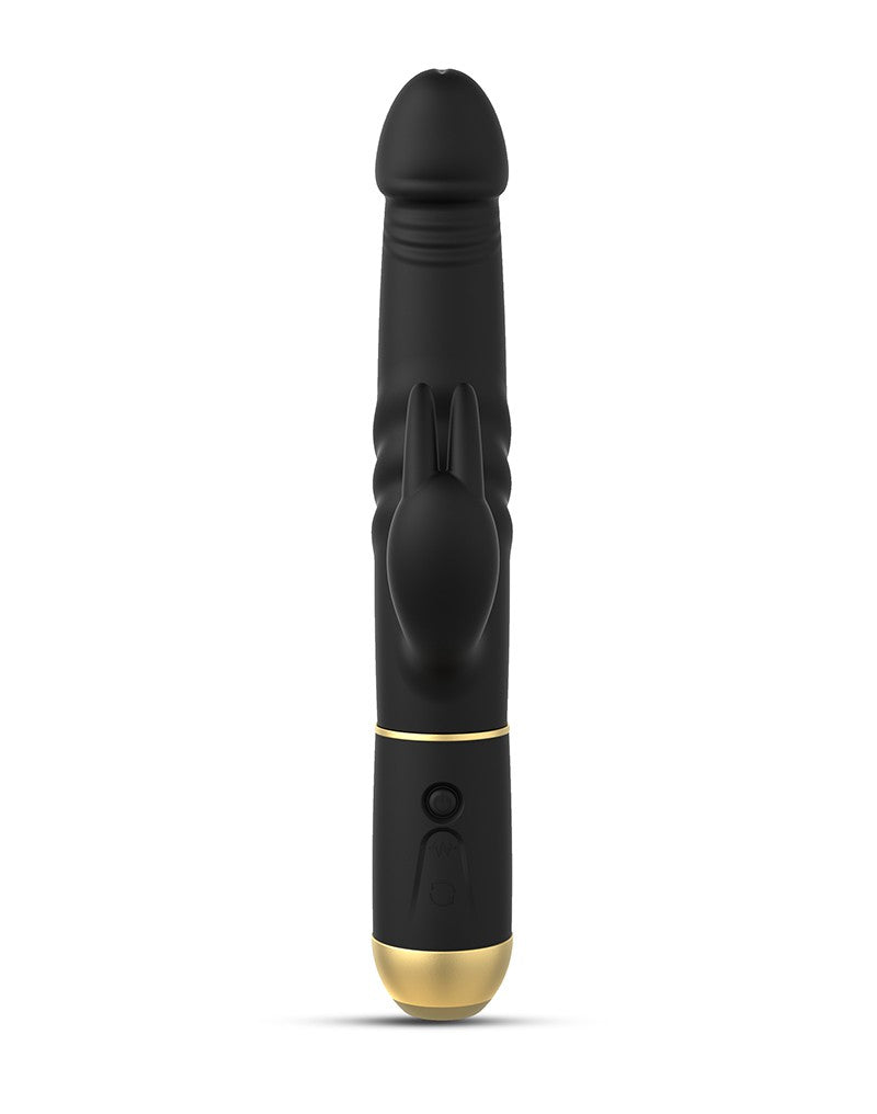 Dorcel - Furious Rabbit 2.0 - Thrusting en Rotating Vibrator - Zwart - 6072523