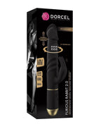 Dorcel - Furious Rabbit 2.0 - Thrusting en Rotating Vibrator - Zwart - 6072523
