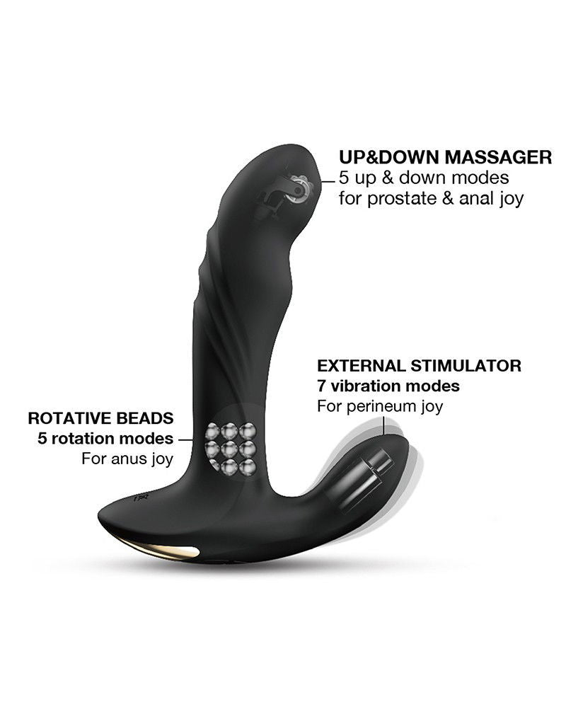 Dorcel - Multi P-Joy - Prostaat Massager met Afstandsbediening - Zwart