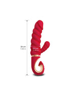 Gvibe - GCandy Mini - Geribbelde Rabbit Vibrator - Rood