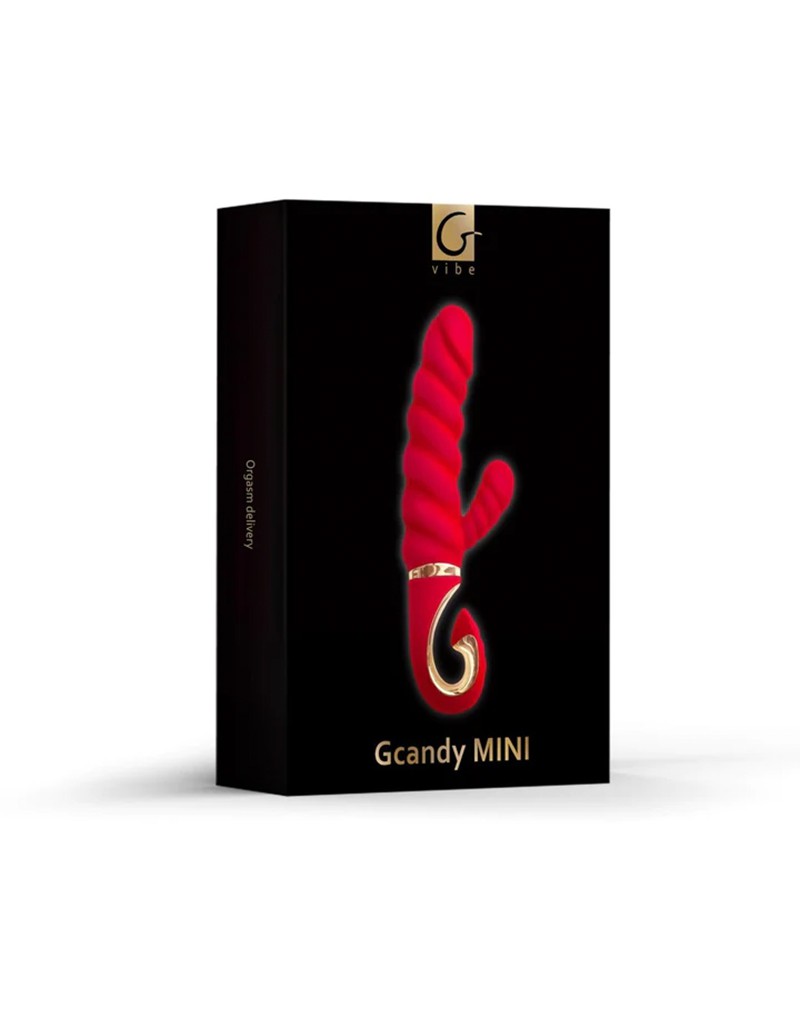 Gvibe - GCandy Mini - Geribbelde Rabbit Vibrator - Rood