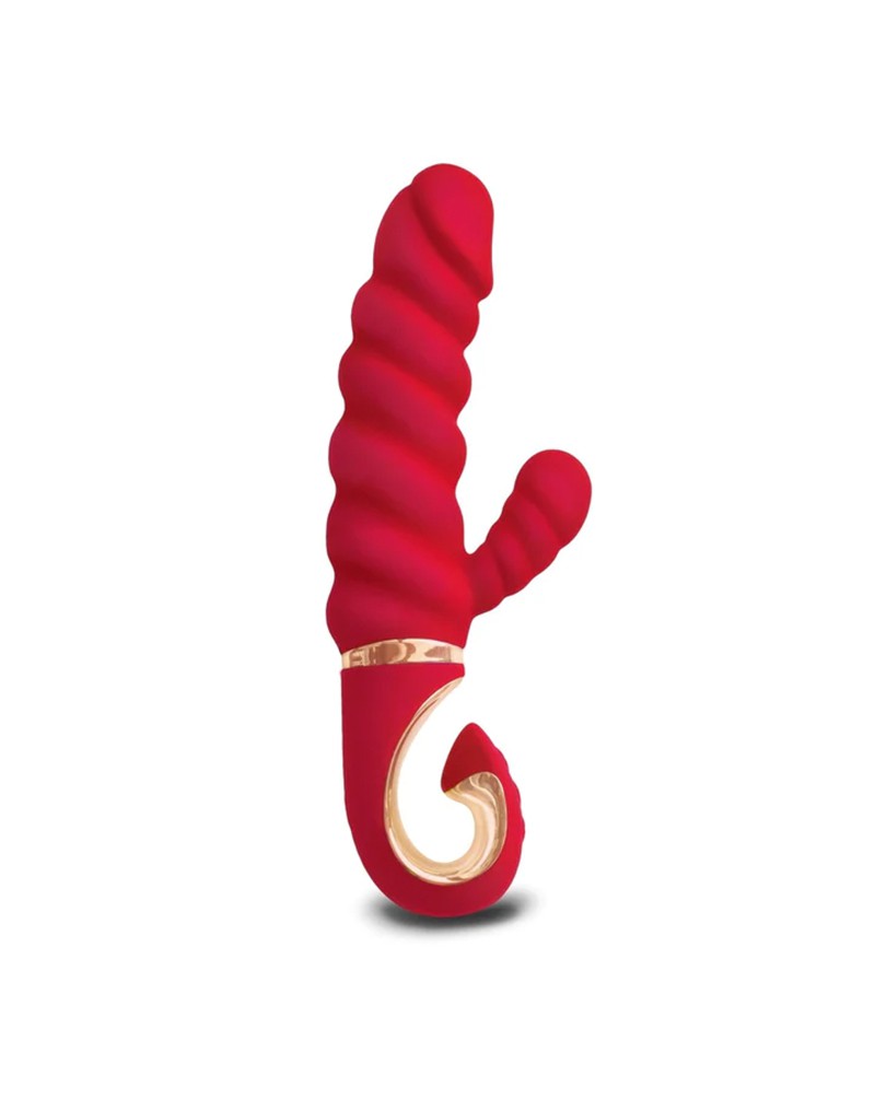 Gvibe - GCandy Mini - Geribbelde Rabbit Vibrator - Rood