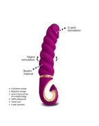 Gvibe - GJack Mini - Geribbelde Vibrator - Fuchsia