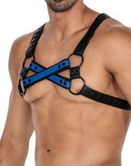 H4RNESS by C4M - 4WAY Harnas - Stralend Blauw