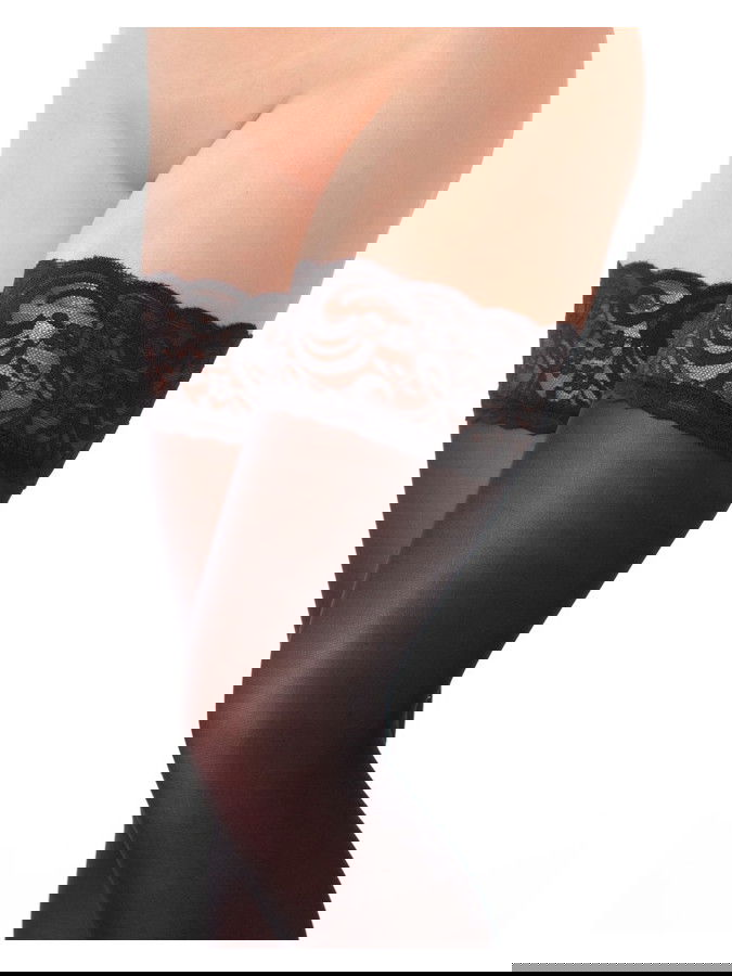 Amorable by Rimba - Hold-Up Kousen - One Size - Zwart