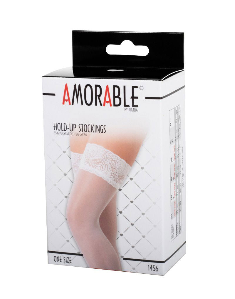 Amorable by Rimba - Hold-Up Kousen - One Size - Wit