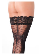 Amorable by Rimba - Hold-Up Kousen - One Size - Zwart