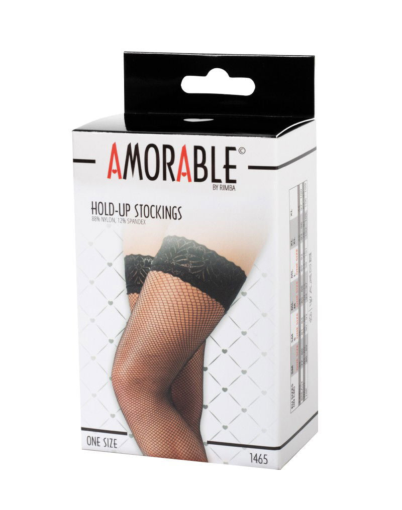 Amorable by Rimba - Hold-Up Netkousen - One Size - Zwart