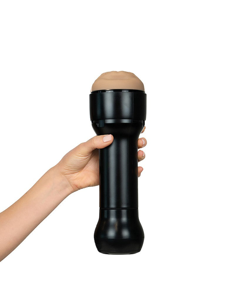 Kiiroo - Combo Set van Interactieve Zuig Masturbator PowerBlow en FeelStar Victoria June Mond Stroker - Zwart