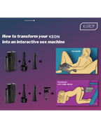 KIIROO - Dildo met vacuümvergrendelingssysteem voor KEON Masturbator - Zwart