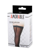 Amorable by Rimba - Kousen met Naad - One Size - Zwart